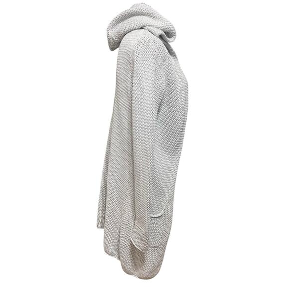 Marc O'Polo Womens Gray Cotton Like Cashmere Heavy Hooded Cardigan Sweater Sz M - Picture 6 of 13